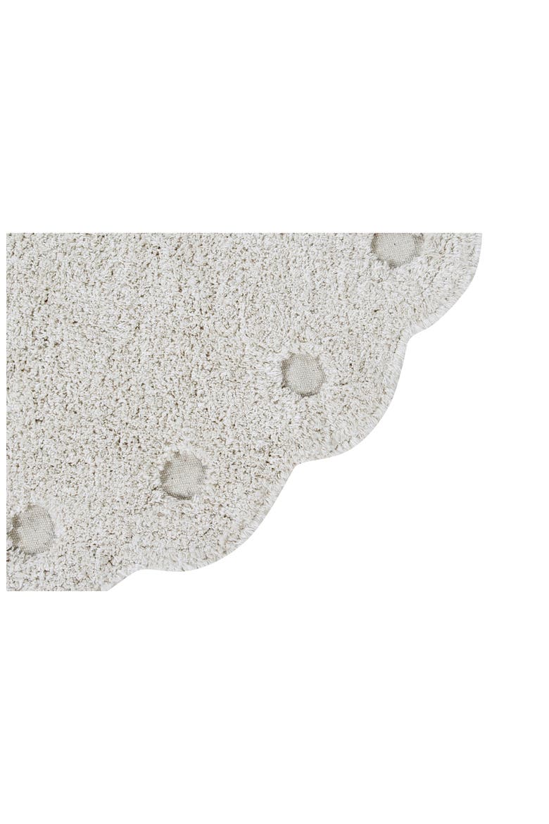 Polka Dot Washable Cotton Blend Round Rug, Alternate, color, IVORY