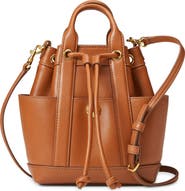 Veronica Beard Mini Goody Leather Bucket Bag