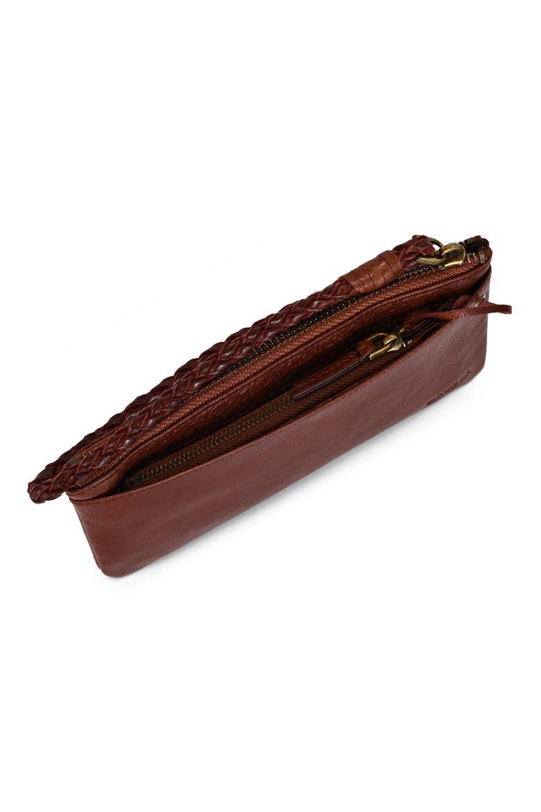 Marigold Genuine Leather Modular RFID Zip Wallet, Alternate, color, Brown
