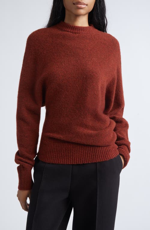 Proenza Schouler Abie Boiled Wool Blend Sweater In Brown