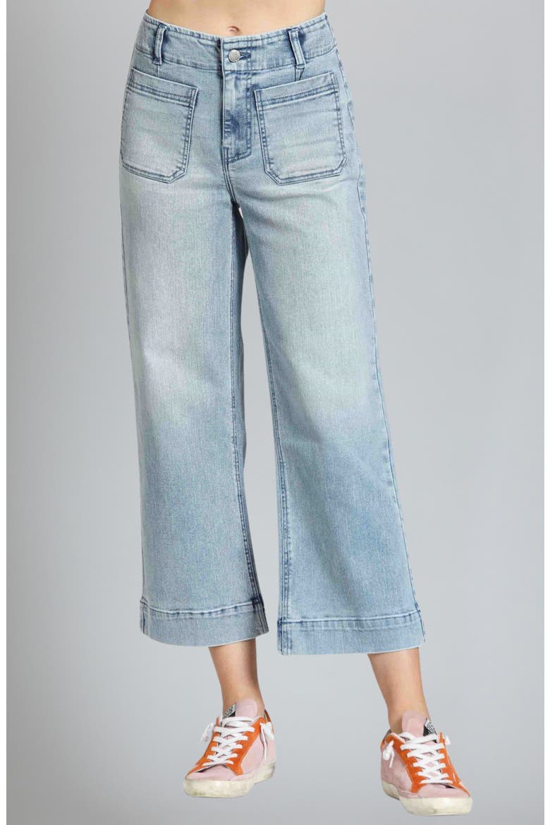 Wide Leg Ankle Jeans, Main, color, LIGHT INDIGO