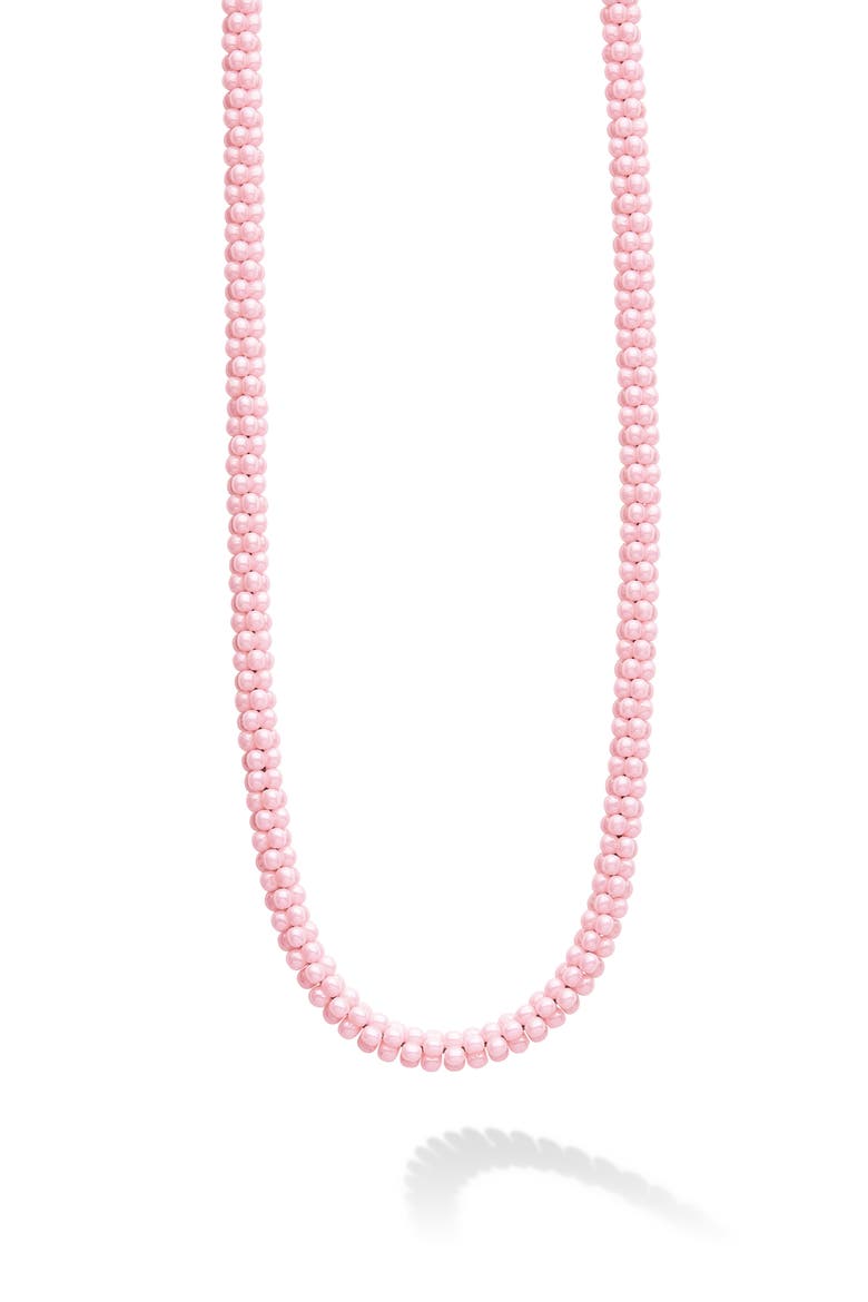 Pink Caviar Ceramic Beaded Necklace (Nordstrom Exclusive), Main, color, PINK