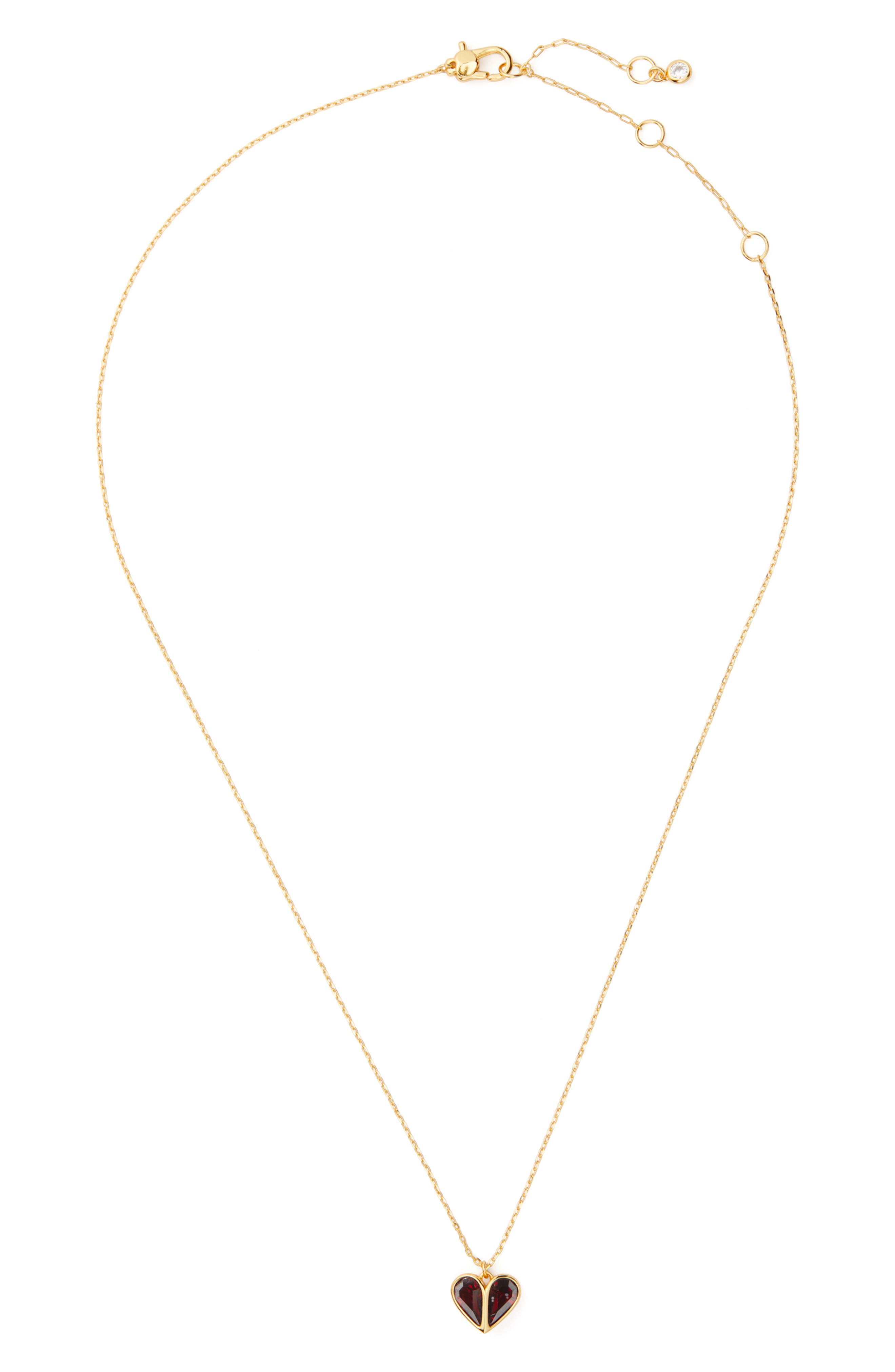 Kate Spade New York rock solid mini heart pendant necklace (Women ...