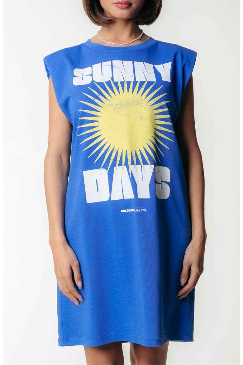 Sunny Days Padded Dress SL, Main, color, Med. Denim Blue