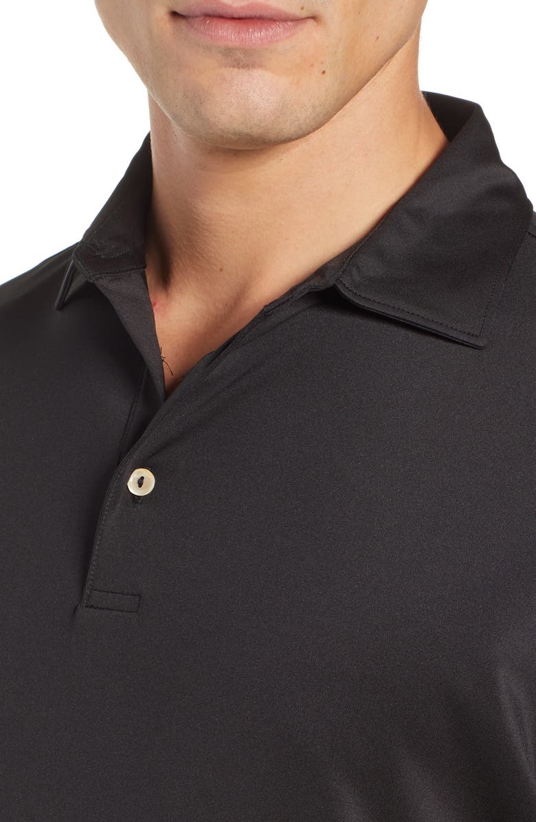Peter Millar Sean Regular Fit Stretch Jersey Polo, Alternate, color, Black