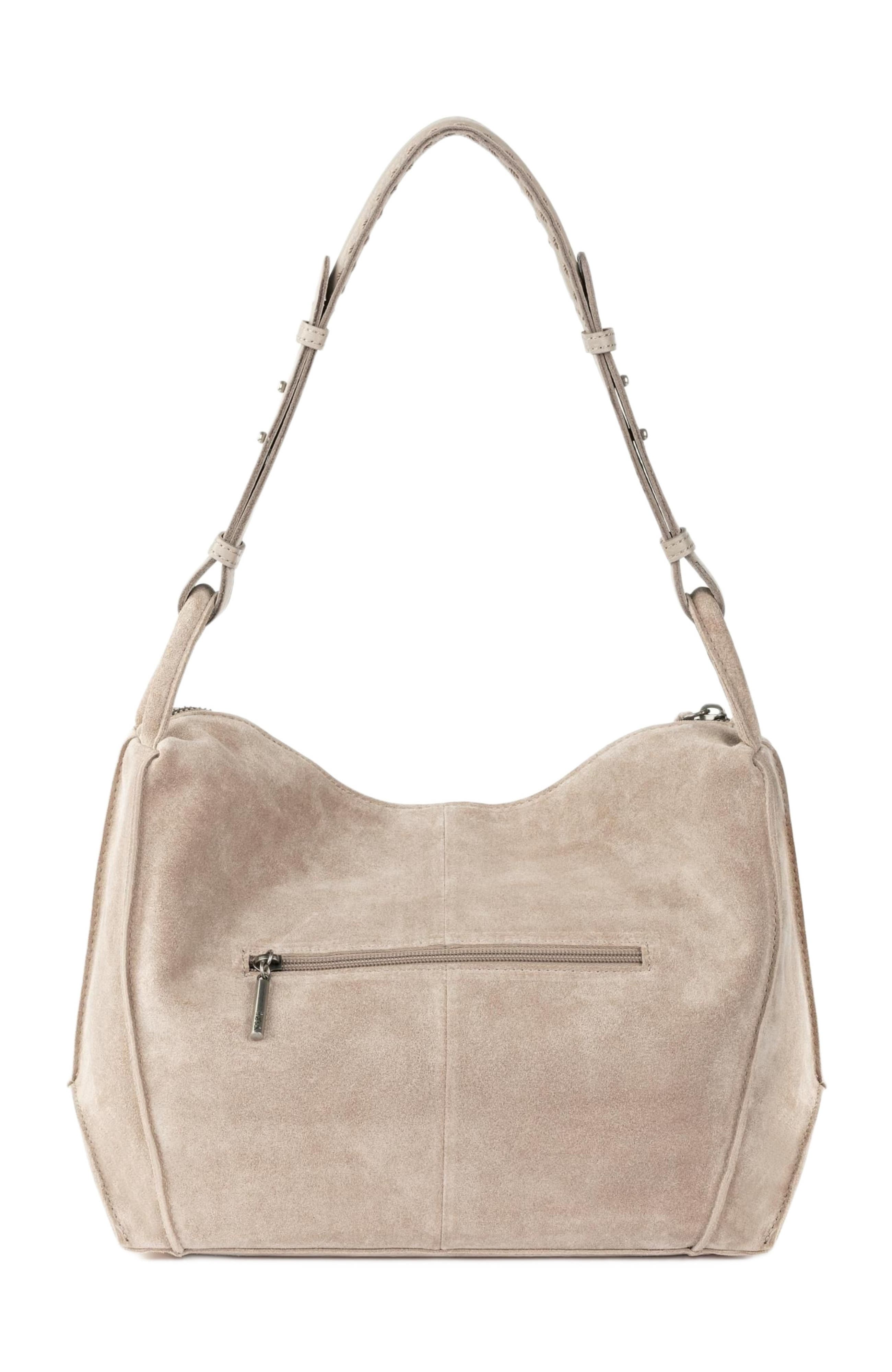 Los Feliz Hobo Leather Bag, Alternate, color, Sand Suede