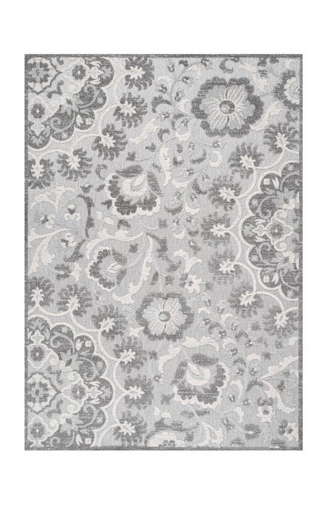 Lucena Modern Medallion High-Low Indoor/Outdoor Area Rug