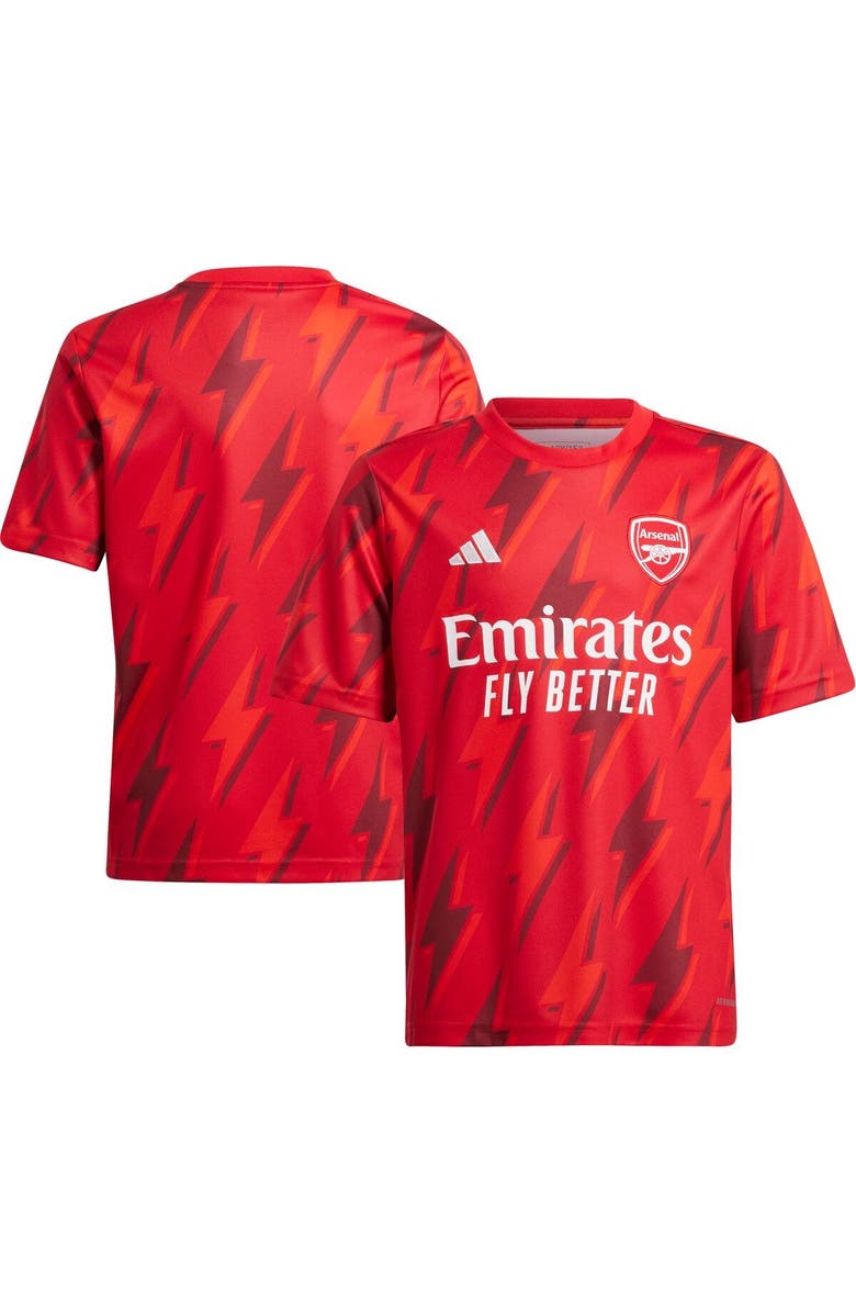 adidas Youth adidas  Red Arsenal 2023/24 Pre-Match Top, Main, color, 