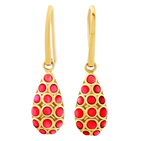 Bubble Teardrop Gold Vermeil Sterling Earrings