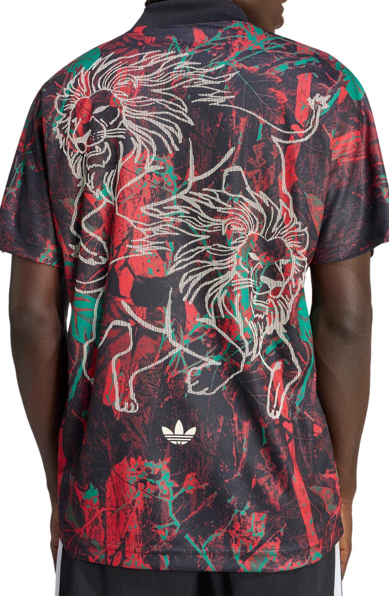 adidas Senegal Graphic Jersey, Alternate, color, Bold Green/ Yellow/ Red