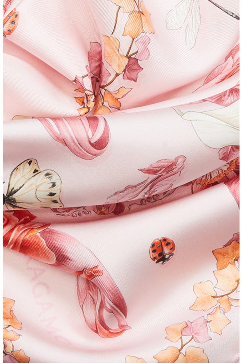 Eden Print Silk Scarf, Alternate, color, ROSA