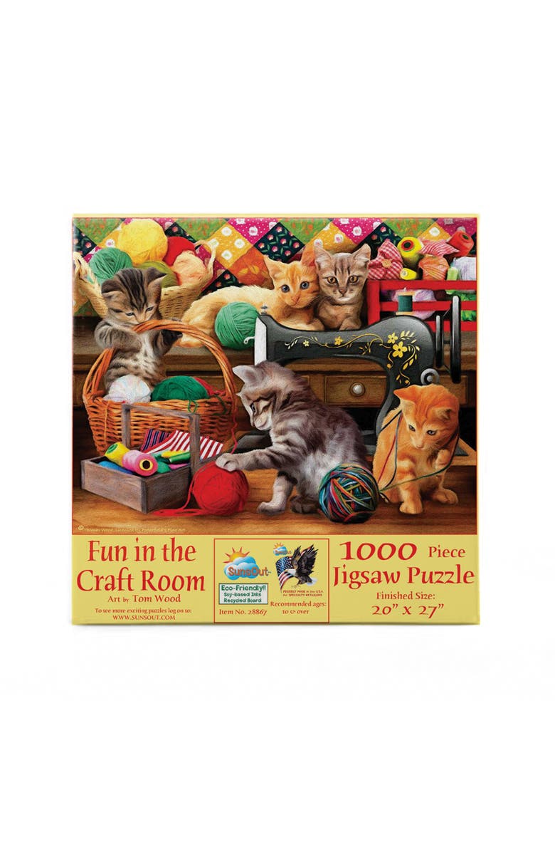 Sunsout Fun in the Craft Room 1000 piece Jigsaw Puzzle for Adults, Alternate, color, Multicolor
