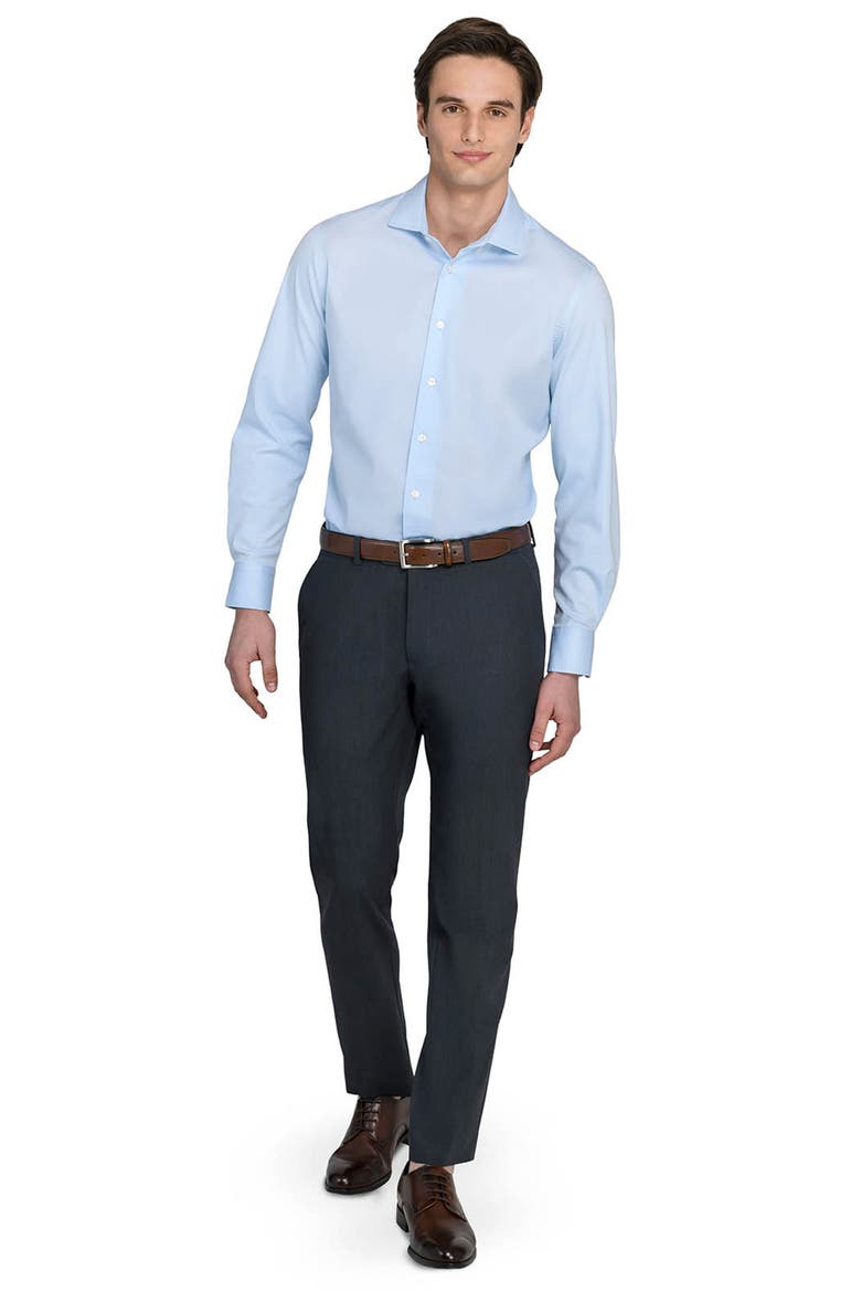 Slim Fit Solid Reworked Dress Shirt, Alternate, color, LIGHT BLUE