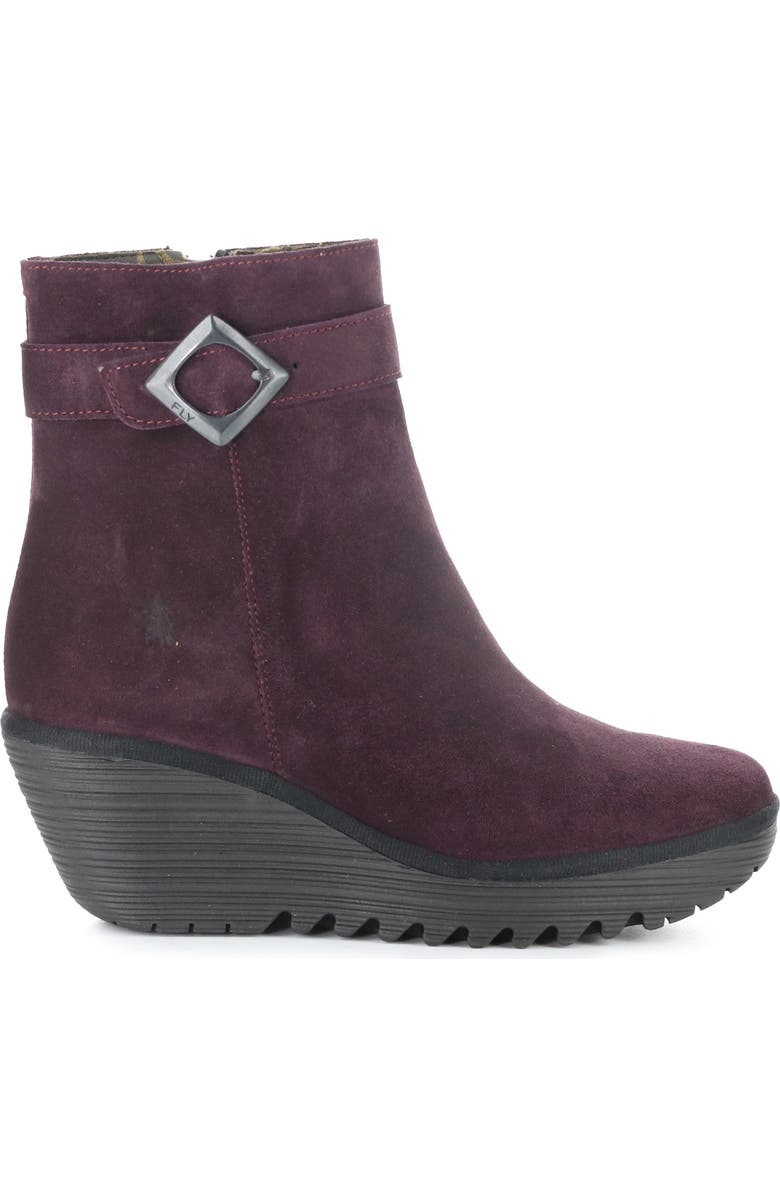 Fly London Yuji Wedge Bootie, Alternate, color, Purple