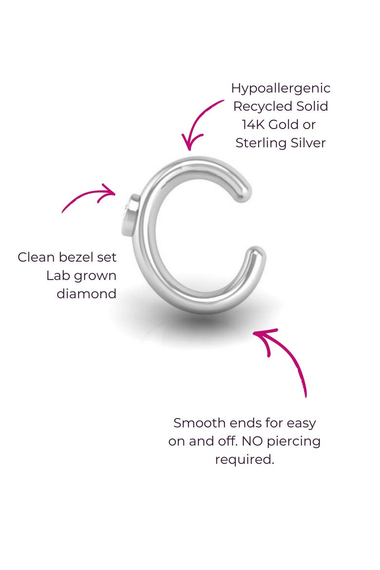 Wide Cyclops Mid Ear Cuff, Alternate, color, Silver