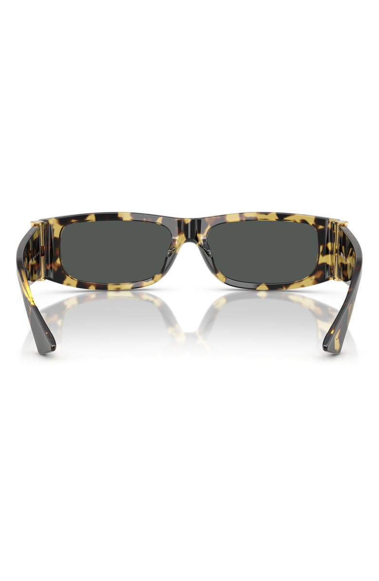 Versace 55mm Rectangular Sunglasses, Alternate, color, Havana