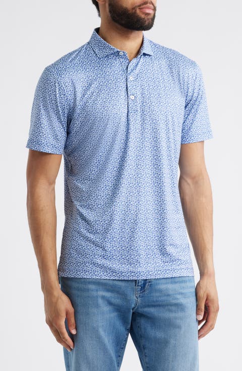 Four Leaf Clover Print Featherweight Performance Polo