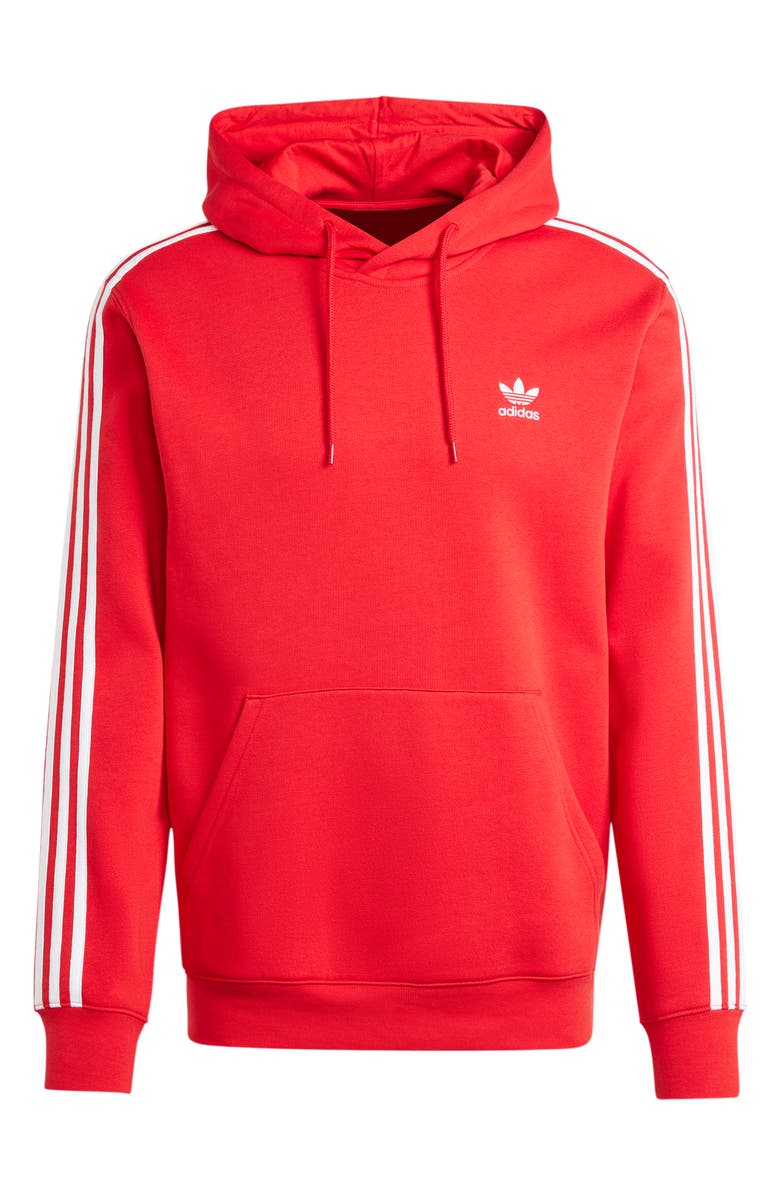 adidas Adicolor 3-Stripes Trefoil Logo Fleece Hoodie, Alternate, color, 