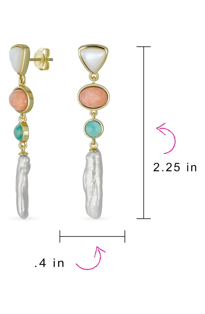 BLING JEWELRY Stone Drop Earrings, Alternate, color, 
