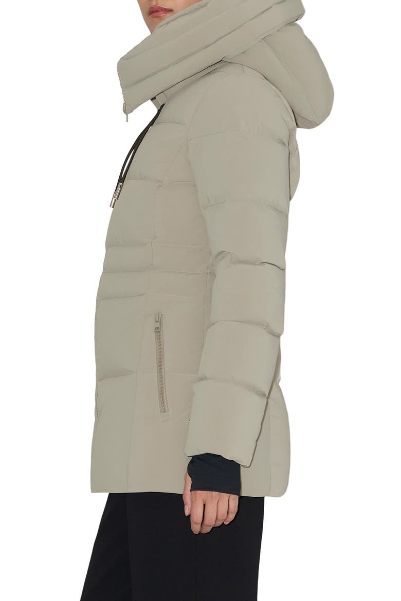 June Water Repellent 700 Fill Power Down Quilted Jacket with Bib Inset, Alternate, color, SAGEBRUSH