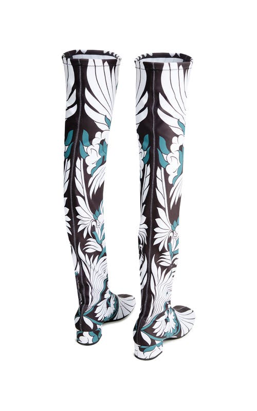 La Doublej Edie Graphic-print Boots In Mix Tiles Ottanio