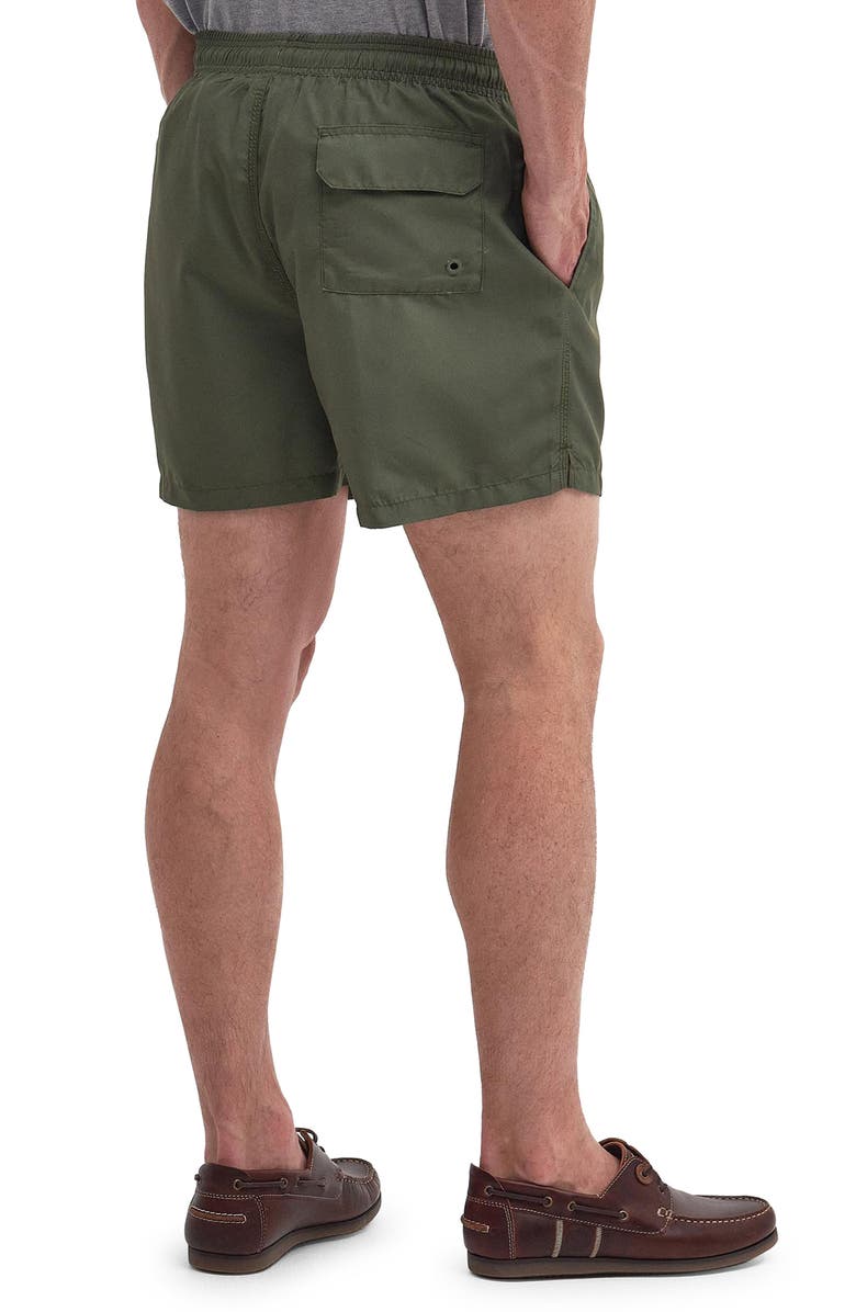 Barbour Staple Logo Embroidered Swim Trunks, Alternate, color,