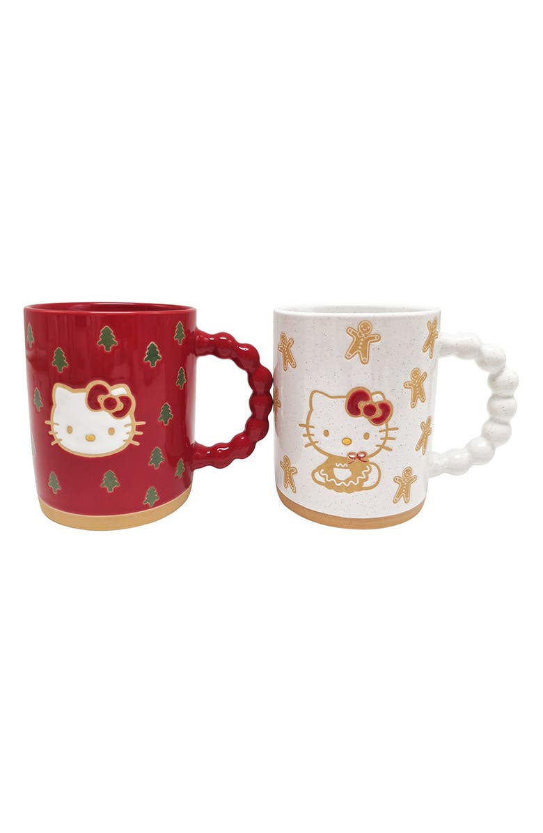 SPECTRUM X Hello Kitty Holiday Set of 2 Stoneware Mugs, Main, color, Multi