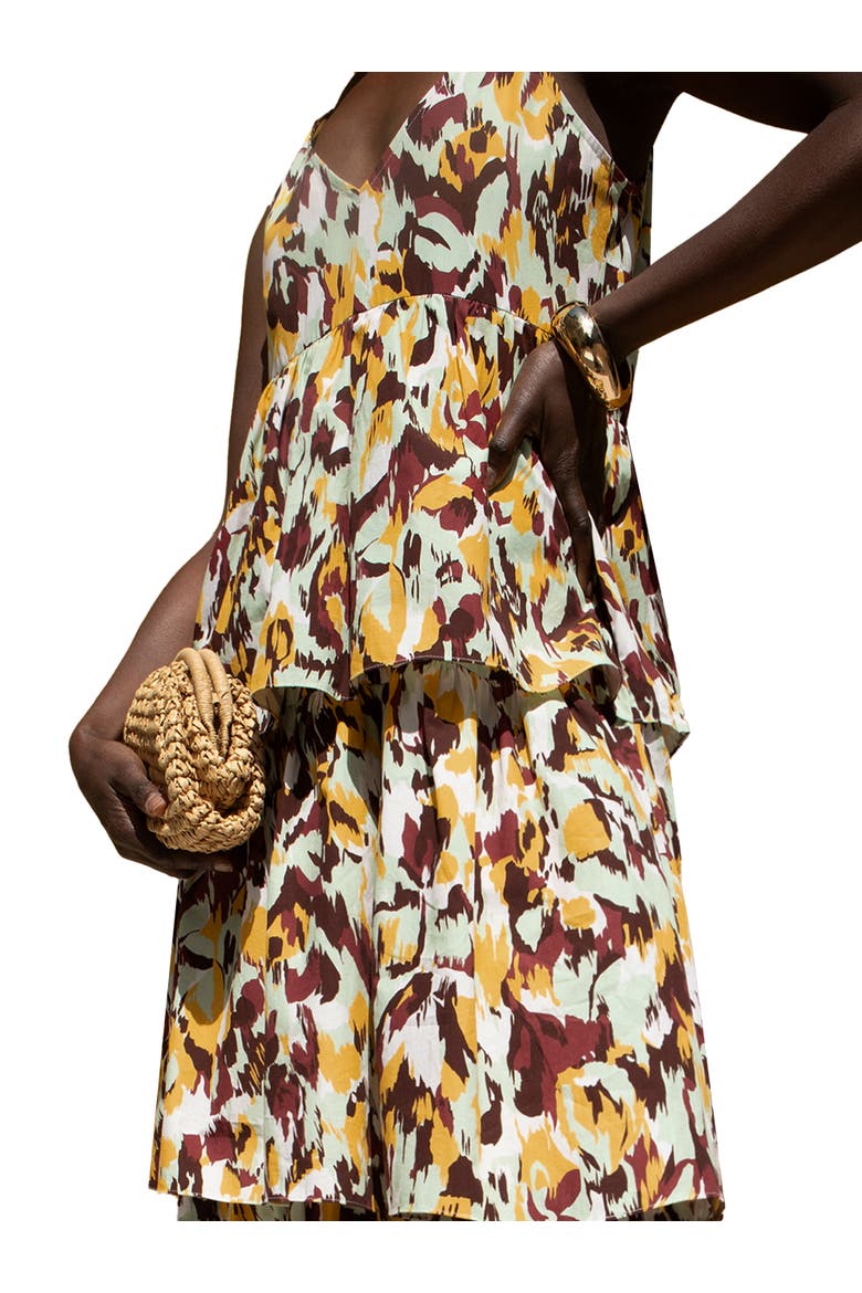 Confetti Printed Tiered Dress, Alternate, color, Pink