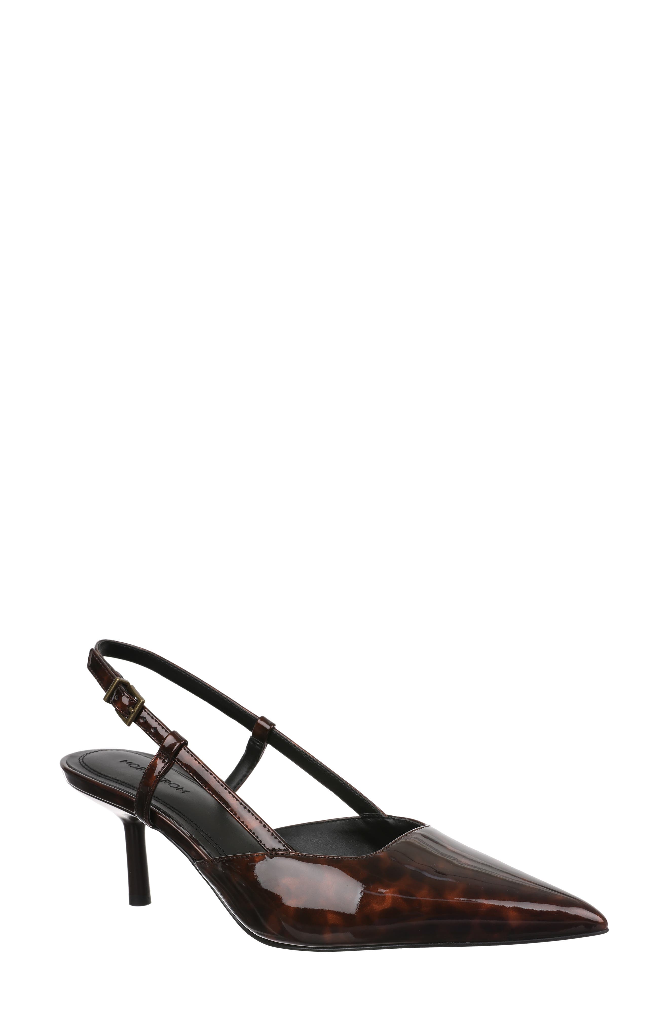 Lana Pointed Toe Slingback Pump, Main, color, BROWN TORTOISE
