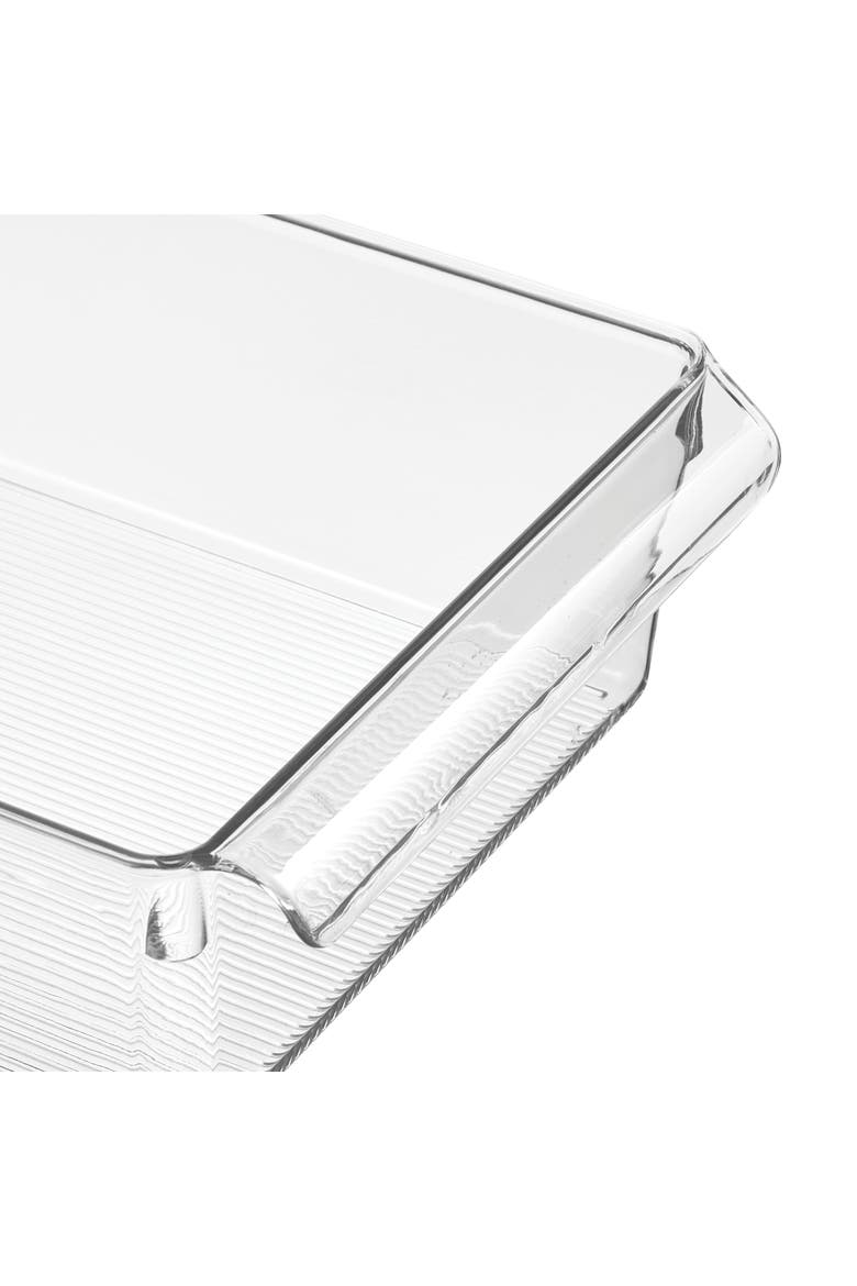 miDesign Fridge Storage Bin with Handle - Fridge Tray for Cheeses and Snacks - Set of 4 - Clear, Alternate, color, Clear