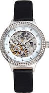 Empress Alice Automatic Skeleton Leather-Band Watch