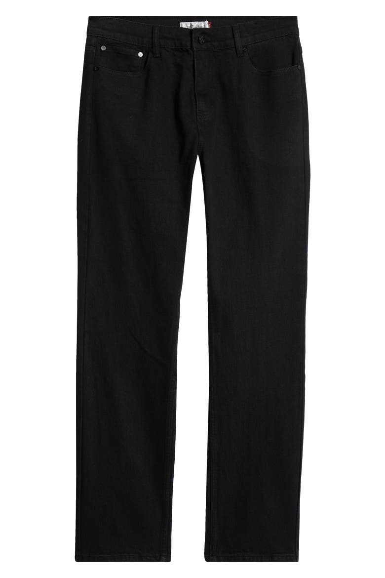 Roma Regular Straight Leg Jeans, Alternate, color, BLACK