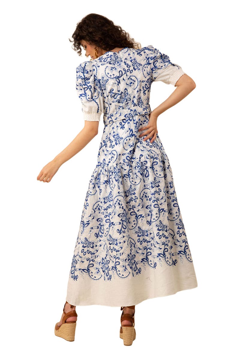 Hale Bob Myla Embroidered Maxi Dress, Alternate, color, 