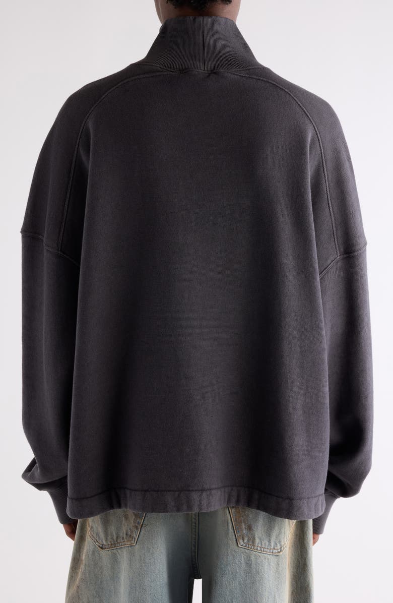 Acne Studios Fester U Duo Logogram Organic Cotton Sweatshirt, Alternate, color, Faded Black