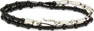 Caputo & Co. Men's Bar & Stone Beaded Wrap Bracelet