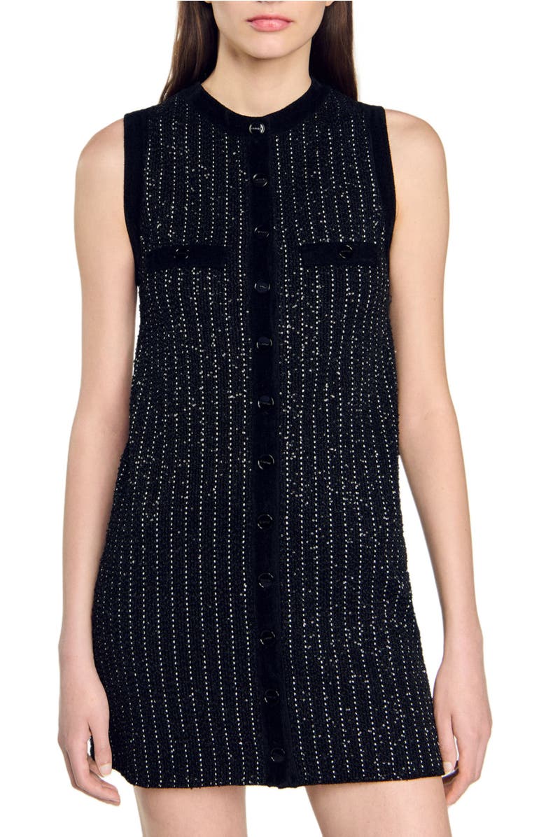 SANDRO Fancy knit dress, Alternate, color, 