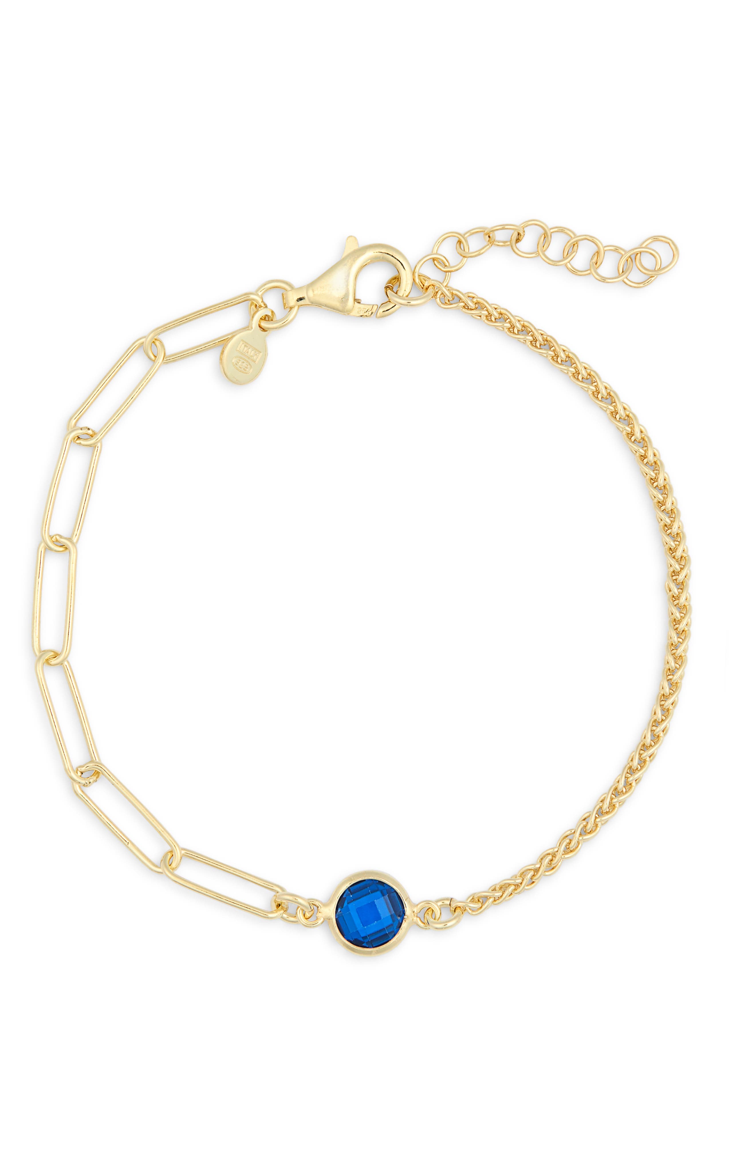 MESHMERISE Crystal Station Mix Chain Bracelet