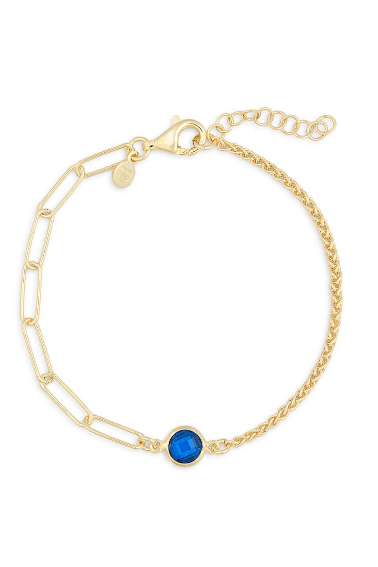 Crystal Station Mix Chain Bracelet, Main, color, YELLOW-BLUE