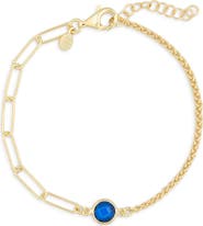 MESHMERISE Crystal Station Mix Chain Bracelet