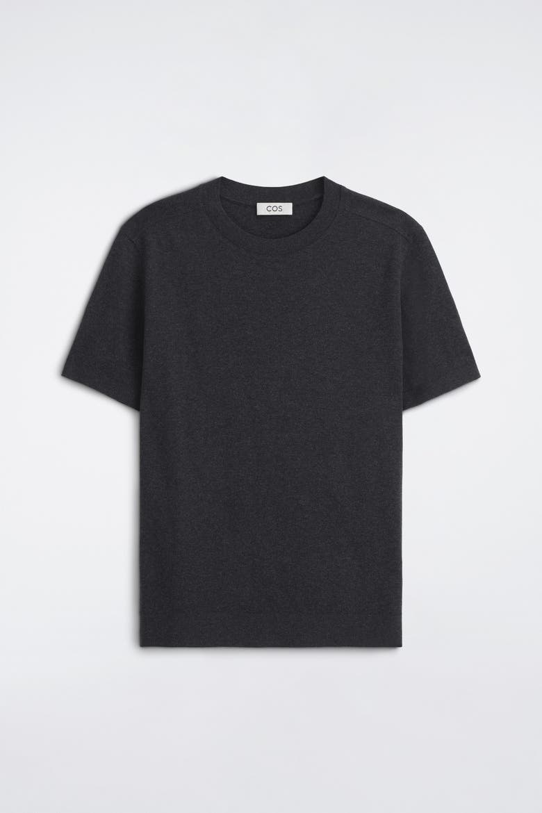 Slim Interlock-Jersey T-Shirt, Alternate, color, CHARCOAL MÉLANGE