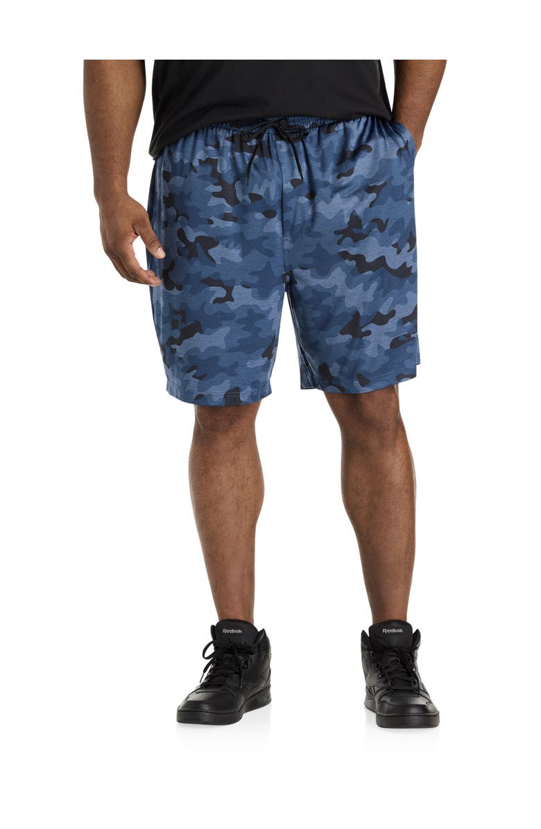 Reebok Big & Tall Camo Performance Shorts, Main, color, Blue Camo