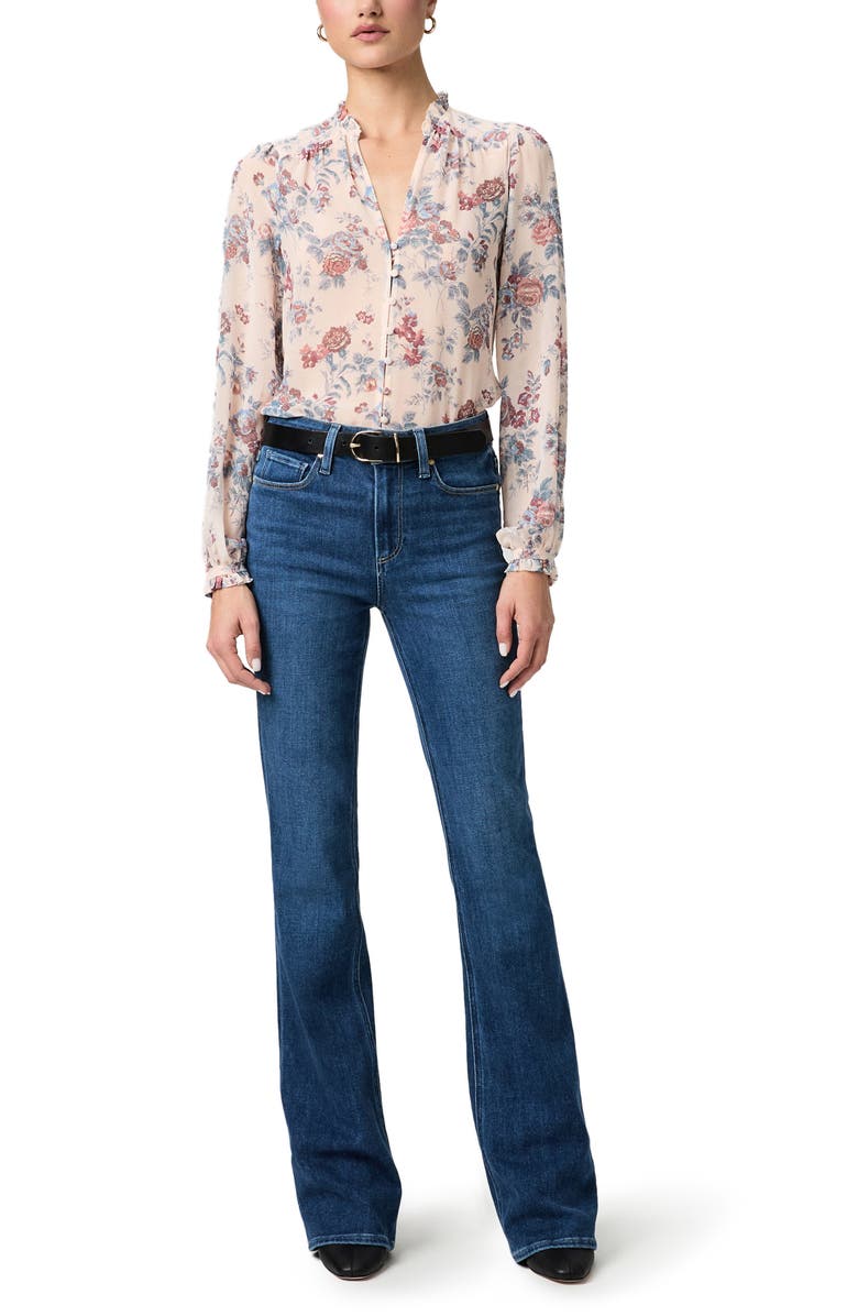 PAIGE Lula Floral Print Balloon Sleeve Top, Alternate, color, Cherry Blossom Multi