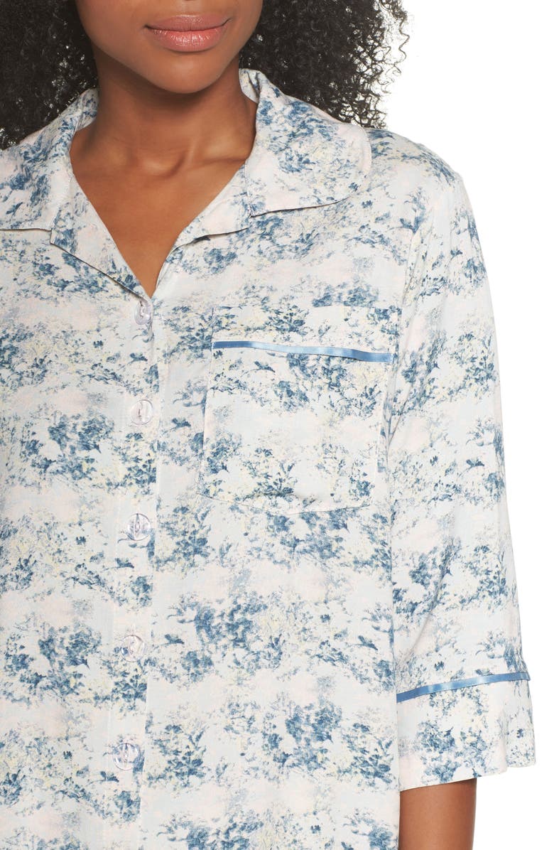 Papinelle Floral Print Crop Pajamas, Alternate, color,