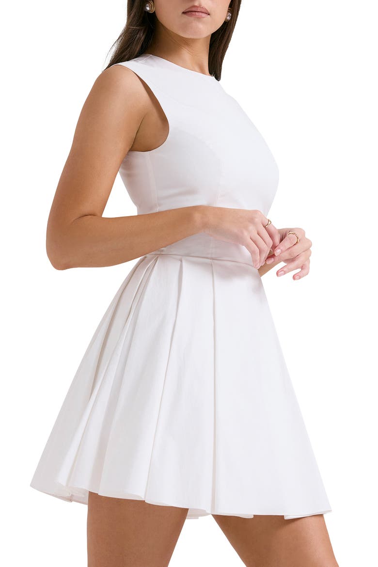 Claretta Sleeveless Minidress, Alternate, color, WHITE