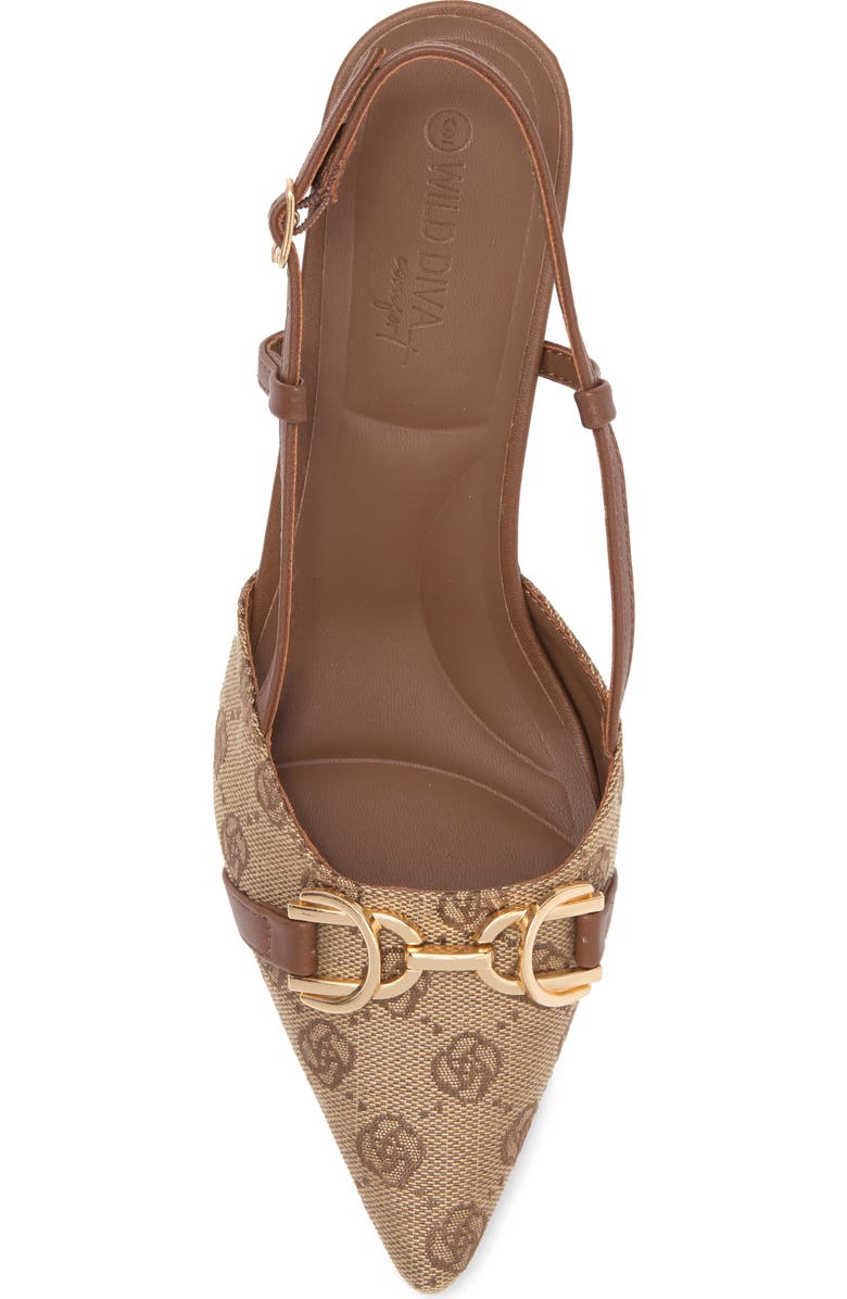 WILD DIVA LOUNGE Aleena Kitten Heel Pump, Alternate, color, Brown