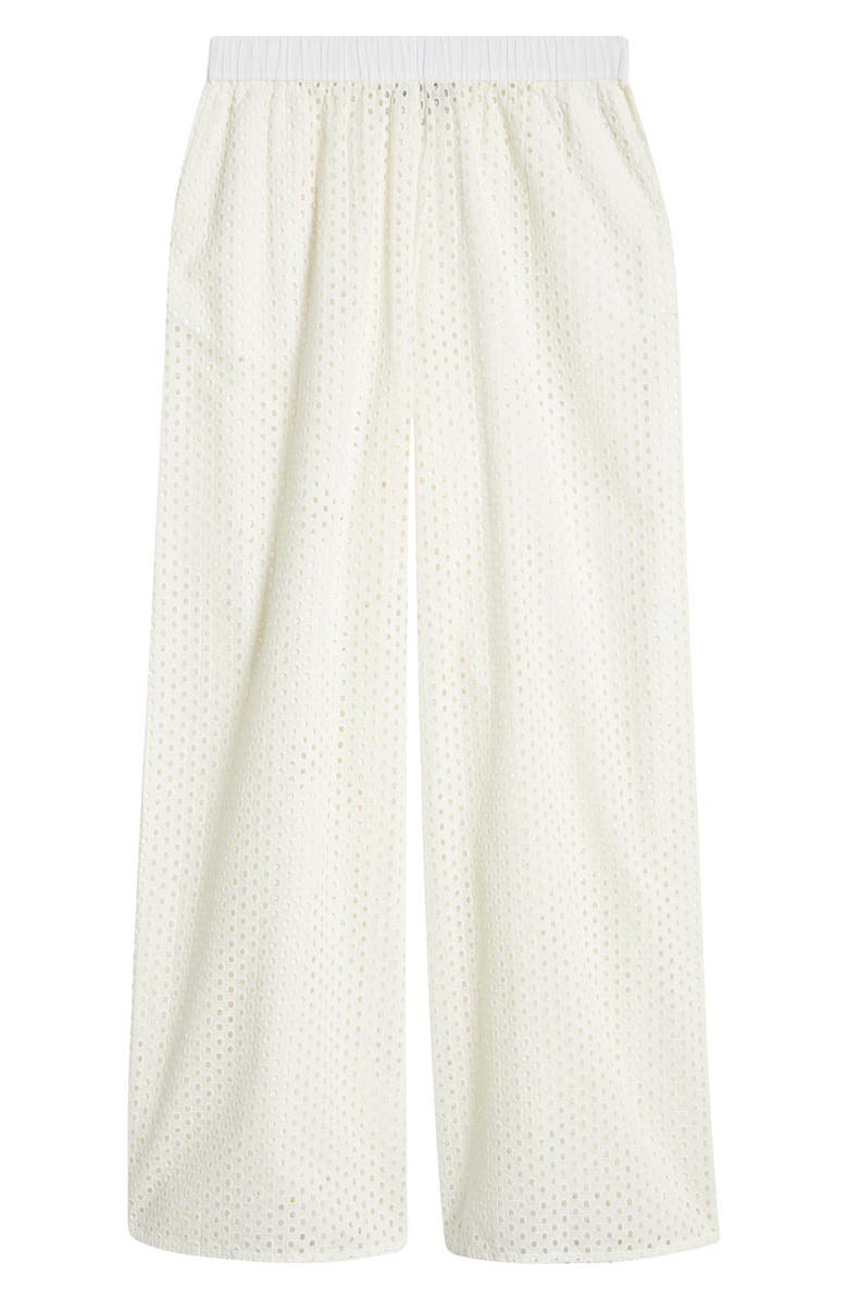 Solid & Striped The Delaney Open Knit Cotton Cover-Up Pants, Alternate, color, Brule