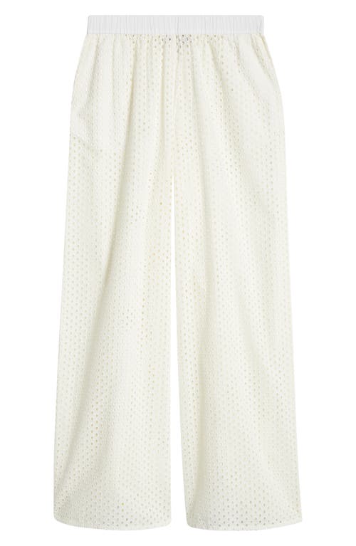 Solid & Striped The Delaney Open Knit Cotton Cover-up Pants In Brule