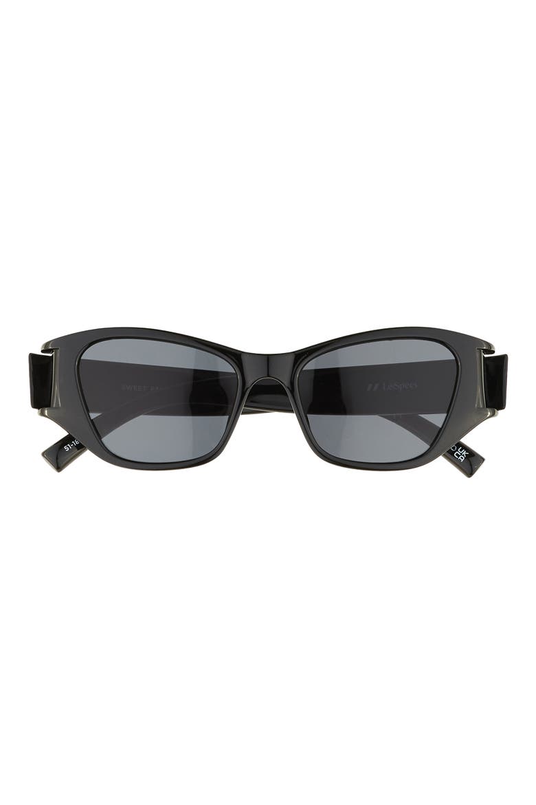 Sweet Fantasy 51mm Cat Eye Sunglasses, Main, color, BLACK