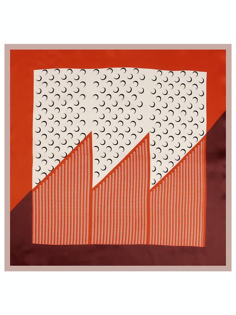 Pure Silk Printed Designer Square Scarf