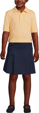 Lands' End School Uniform Kids Short Sleeve Interlock Polo Shirt